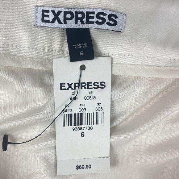 Express White Fringe Mini Skirt NEW 6 - Picture 4 of 5